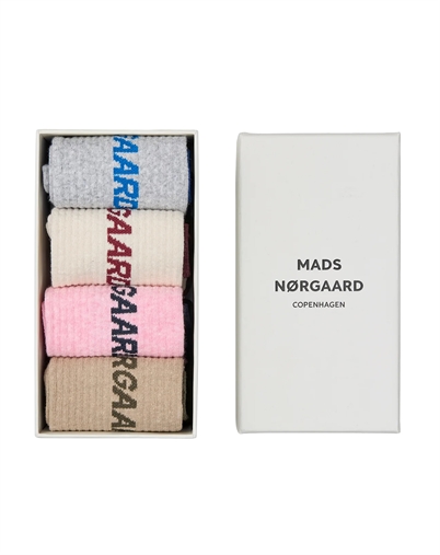 Mads Nørgaard - Sock Box Logo Stepper Socken - Sock Box Mix
